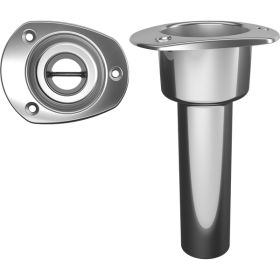Mate Series Stainless Steel 0&deg; Rod &amp; Cup Holder - Open - Oval Top
