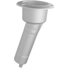 Mate Series Plastic 15&deg; Rod &amp; Cup Holder - Drain - Round Top - White