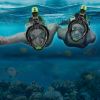 Aqua Leisure Frontier Full-Face Snorkeling Mask - Adult Sizing - Eye to Chin &gt; 4.5" - Green/Black