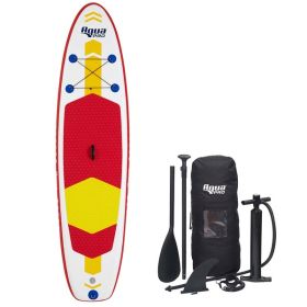 Aqua Leisure 10&#39; Inflatable Stand-Up Paddleboard Drop Stitch w/Oversized Backpack f/Board &amp; Accessories