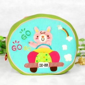 [Sweet Rabbit] Embroidered Applique Kids Fabric Art School Backpack / Outdoor Backpack (9.6*8.3*2.7)