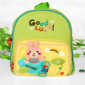 [Honey Rabbit] Embroidered Applique Kids Fabric Art School Backpack / Outdoor Backpack (8.2*9.0*2.3)