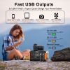 Flashfish 560W Portable Power Station, 520Wh/140400mAh Solar Generator Backup Power with 2x110V/560W AC Outlets, 5xDC Output and 4xUSB Outputs, Lithiu