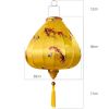 12 Inches Yellow Plum Blossom Satin Cloth Lantern Chinese Hanging Paper Lanterns Festival Decoration for Outdoor Party Wedding Garden