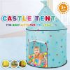 Princess Castle Play Tent; Kids Foldable Games Tent House Toy for Indoor & Outdoor Use-Blue
