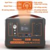 Portable Power Station 568Wh/600W Wireless Charger 15W PD Output 65W Type-C/QC 3.0/AC Outlets Solar Generator CPAP Battery Power Emergency Backup Powe