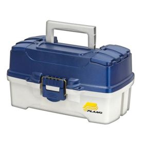 Plano Two-Tray Tackle Box - Blue Metallic/Off-White