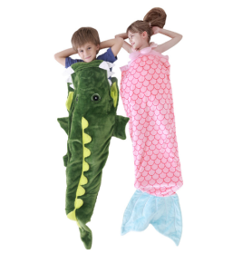 Cozy Animal Tail Blanket for Kids Soft and Comfortable Kids Sleeping Bag (Style: Style 1)