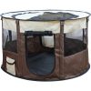 Portable Pet Soft Playpen;  Pop up Tent Indoor & Outdoor Use Durable Paw Kennel Cage;  Waterproof Bottom Removable Top Puppy Pen