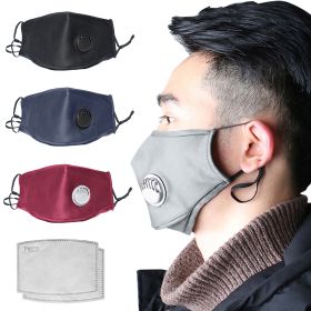 5-Layer PM2.5 Activated Carbon Filter Anti-bacteria Smog Dust Proof Mouth Mask (Color: Wine Red B)