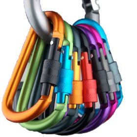 Aluminum D-Ring Locking Carabiner Light but Strong NOT for Climbing(Pack of 10) (Color: color)