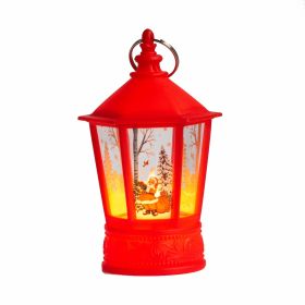 Vintage Decorative Lanterns Led Pumpkin Lantern for Halloween Christmas (Color: Red)