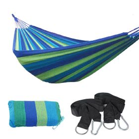 75"x59" Garden Camping Hammock Swing Bed 450lbs Capacity w/ Tree Strap Hiking Travel (Color: Blue, size: 79" x 31" (Single Person))