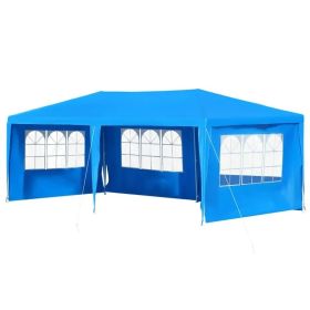 Outdoor Activities Wedding Large 10' x 20' Gazebo Canopy Party Tent (Color: Blue, Type: Canopies & Gazebos)