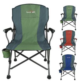 Portable Folding Chair Outdoor Picnic Patio Camping Fishing Chair w/ Cup Holder (Color: Blue)