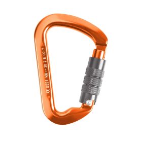 Heavy Duty 30KN Auto Locking Climbing Carabiner Clips Twist Lock (Color: Orange)