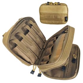 Excursion Gear Organizer;  Backpack Organizer | Utility MOLLE Bag Pouch | Backpacking;  Day Packs;  Go Bags;  Bug Out Bags;  72 Hour Kits;  Survival K (Color: Tan)