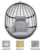 Hanging Chair, Indoor Outdoor Hanging Egg Chair with Stand, Durable Wicker Porch Swing Hammock Chair Sets, Heavy Duty UV Protective Frame and Waterpro